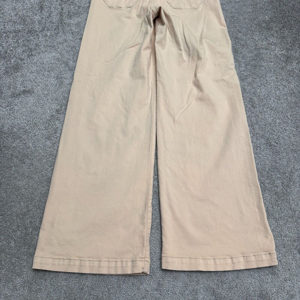 PAIGE Genesee High Rise Wide Leg Denim Jeans Size 28 Sandie Beige Tan Stretch - Picture 4 of 16
